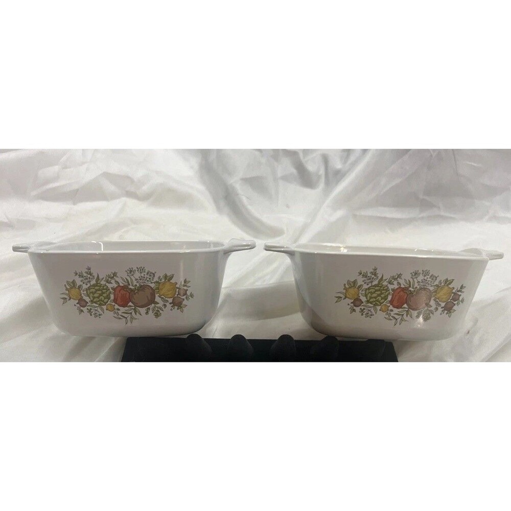 Vintage Corning Ware Spice Of Life P-43-B Casserole Dish 2-3/4 Cup - Set of 2